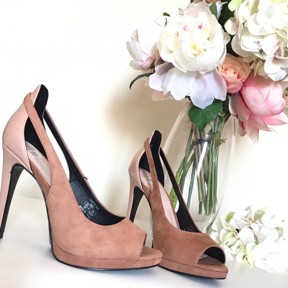 Zara Contrast Two Tone High Heels